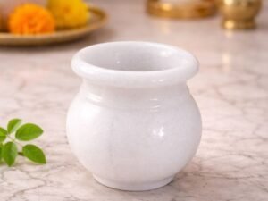 Handcrafted White Marble Kalash