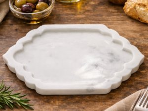White Marble Serving Tray