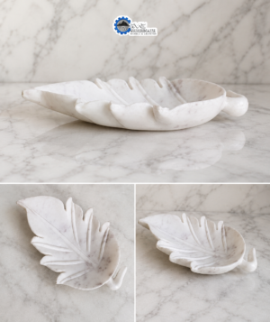Alternative view of Handcrafted Marble Leaf Serving Tray