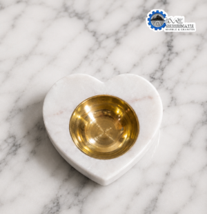 White Marble Decorative Diya Set