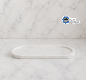 Oval Marble Organizer Tray