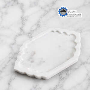 Alternative view of White Marble Serving Tray