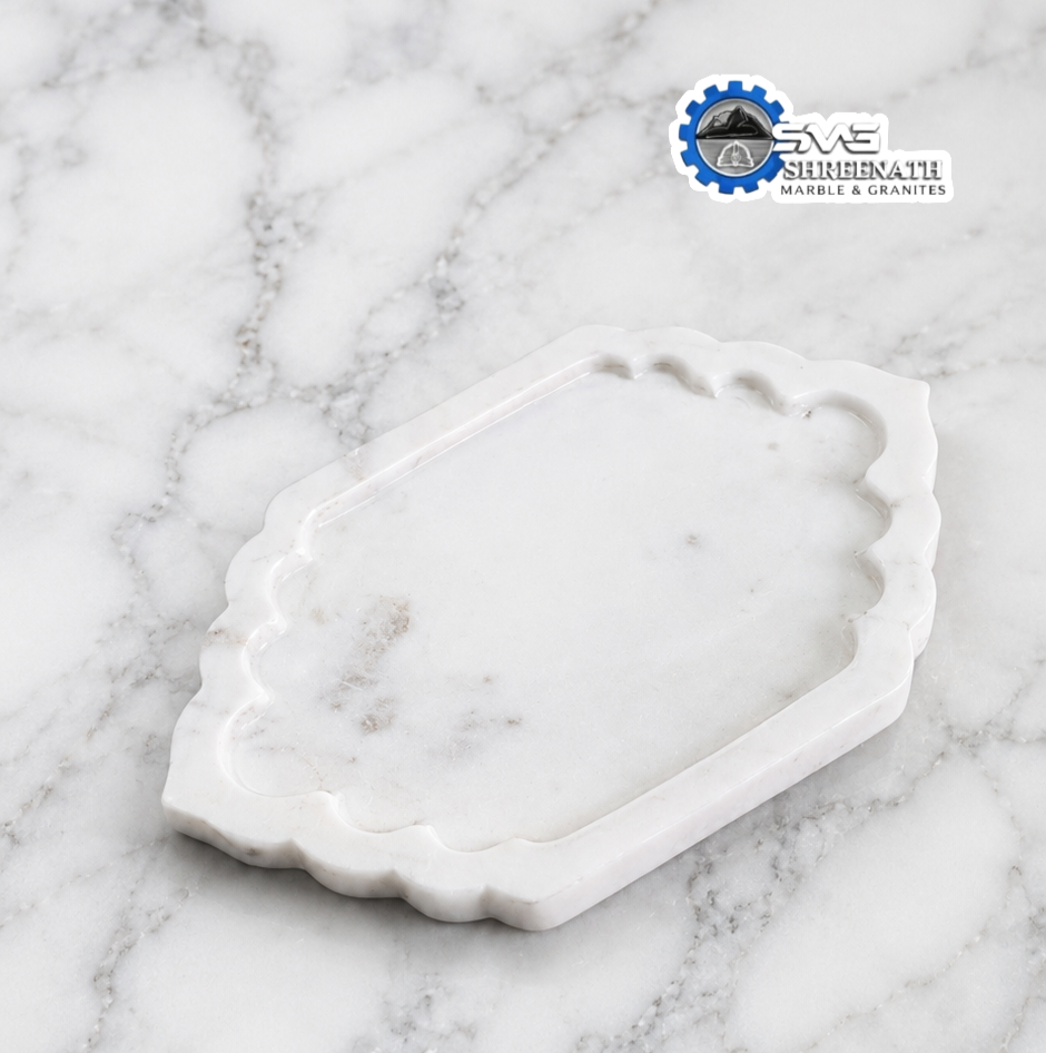 White Marble Serving Tray - Image 2