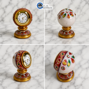 Alternative view of Hand Painted Marble Desk Clock