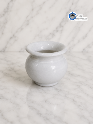 Handcrafted White Marble Kalash