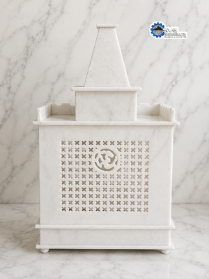 Alternative view of White Marble Home Temple