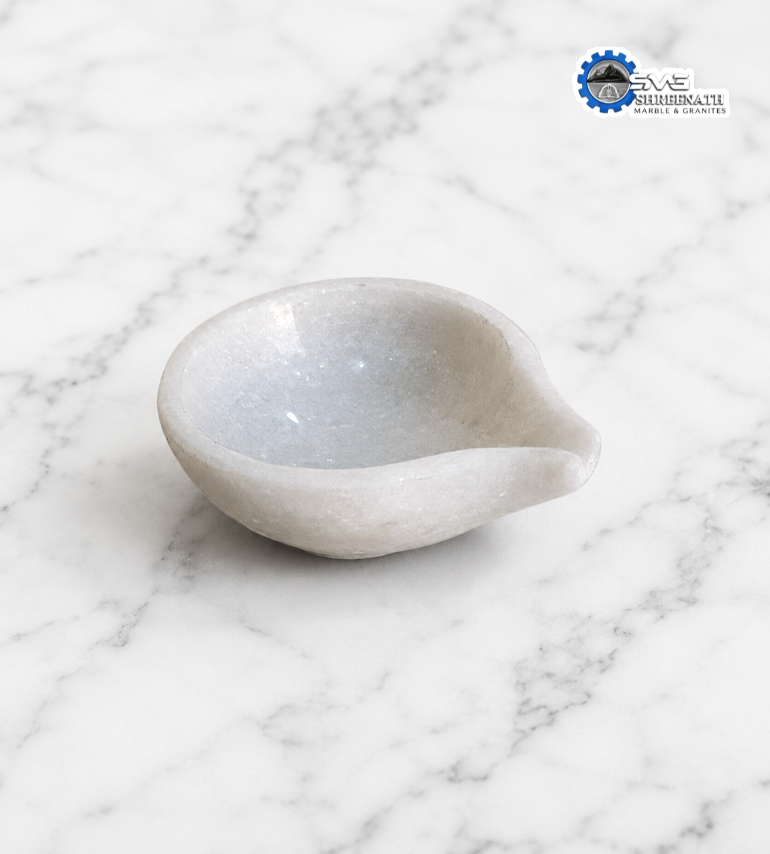 White Marble Festival Diya