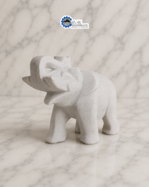 Marble Elephant Pair Statue